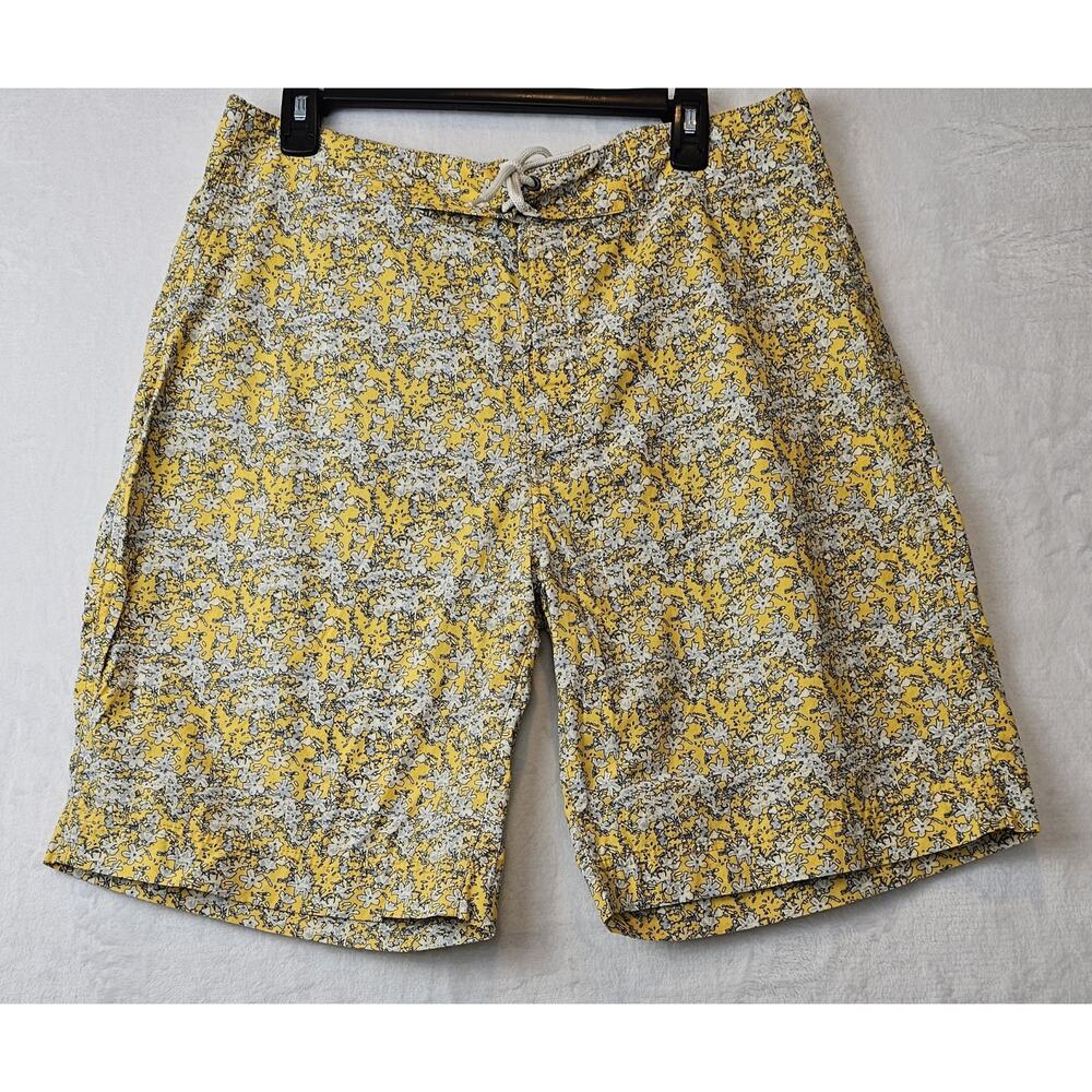 Tommy Jeans Touch Fastener Drawstring Pocket Board Shorts Yellow Mens L
